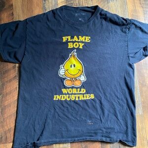 Flame Boy World Industries Charcoal Graphic Tee